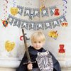 25 Pieces Medieval Birthday Banner Medieval Castle Party Supplies Knight Birthday Decorations Medieval Whirls Hanging Decorations Stone Wall Shield Armour Shield for Medieval Birthday Party Supplies