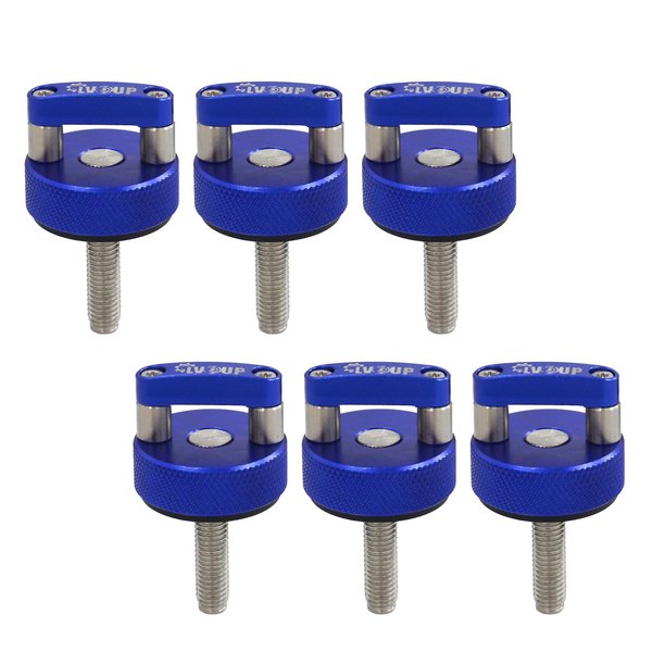 LVOUP Blue Hard Top Quick Release Bolts Hard Top Thumb Screws Integrated D Ring Compatible for Jeep Wrangler JK 2007-20018 JL 2018-2022 & Gladiator JT