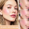 Cream Blush Stick with Brush,Waterproof Multi Cream Blush Stick Makeup,Lightweight,Long-lasting,2 in 1 Multi Stick Blush for Cheeks & Lip Tint & Eyeshadow Makeup(#01 Milk Tea Pink)