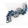 Faship Navy Blue Crystal Hair Comb