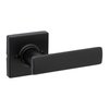 Kwikset Breton Dummy Door Handle, Single Sided Lever for Closets, French Double Doors, and Pantry, Matte Black Non-Turning Reversible Interior Push/Pull Lever, with Microban Protection
