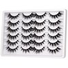 Cat Eye Lashes Pack Wispy 3D Faux Mink Lashes 18 mm False Eyelashes Soft Reusable Handmade Fake Eyelashes, 12 Pairs Pack by Pawotence