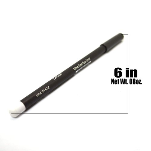 Italia-Deluxe Makeup Eyeliner 1004 White Eye Lip Liner Pencil 0.08 oz + ZipBag