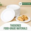 TaidMiao White Paper Plates, 7 Inch Paper Plates, 100 Pack Paper Plates Disposable Plates – 100% Compostable Plates, Water & Oil Proof Small Paper Plates, Microwavable Dessert Plates