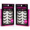 Cosmania Lashes for Days False Eyelashes (Wispies) - Easy to Apply, Gives Lashes Soft, Wispie Look | Noticeably Fuller Looking Lashes | Adhesive Included | Cruelty Free (5 Pair/2 Pack - Black)