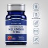 Piping Rock Melatonin 12 mg | 180 Fast Dissolve Tablets | Berry Flavor | Non-GMO, Gluten Free Supplement