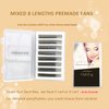 FQNing Premade Fans Pointy Base 1000 Fans Premade Lash Extensions Fans 6D 0.07D Curl Handmade Soft Natural Premade Fans Eyelash Extensions 9-16mm Mix Middle Stem
