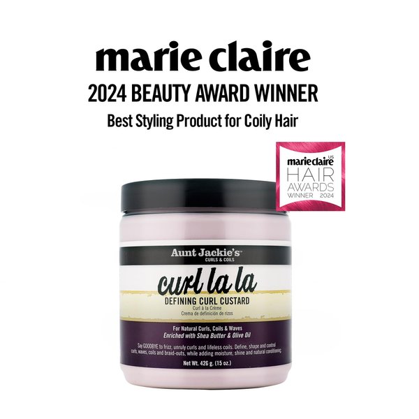 Aunt Jackie's Curl La La, Lightweight Curl Defining Custard, Enriched with Shea Butter & Olive Oil, Basic, 15 Ounce
