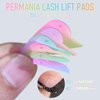 PERMANIA Lash Lift Pads, 12 Piece/6 Sizes Liquid Silicone Lash Lift Rods with 'C' Curl Super Soft & Sticky Extreme Eyelash Curler DIY Makeup Beauty Tool (Colorful)