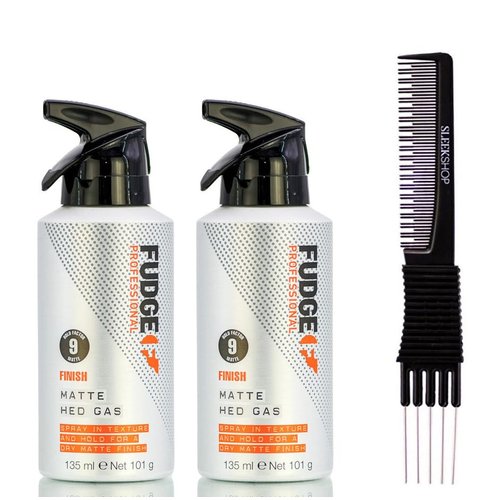 yper Fudge Professional Finish Matte Hed Gas (4.56 oz) with Teasing Comb Pack of 2
