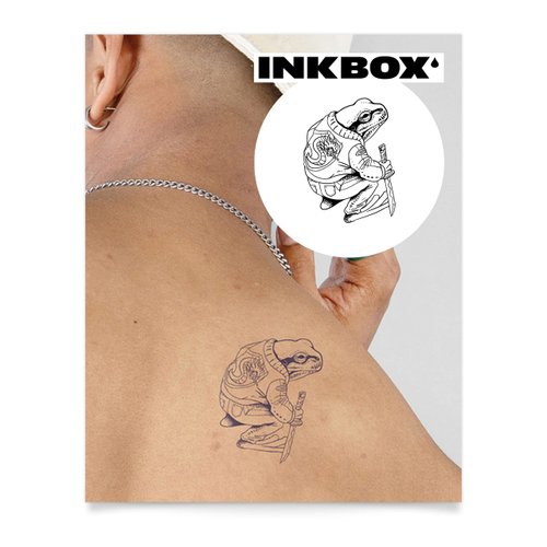 Inkbox Temporary Tattoos, Semi-Permanent Tattoo, One Premium Easy Long Lasting, Water-Resistant Temp Tattoo with For Now Ink - Lasts 1-2 Weeks, Assassin, 4 x 4 in