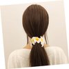 LALADEFIEE Hawaiian Hair Scrunchy for Women Floral Ponytail Hair Tie with Bow Tropical Hair Accessories for Beach Parties and Everyday Wear