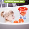 KSABVAIA Bath Toys - Bathtub Basketball Hoop for Kids Toddlers - Bath Toys Shower Toys for Kids Ages 4-8,Suction Cup Basketball Hoop & 3 No Hole Balls Set for Boys Girls