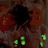 Glow in Dark Halloween Party Favors for Kids, Halloween Tattoos for Kids, Fake Tattoos Halloween Face Stickers Halloween Birthday Party Supplies Decorations Games Halloween Egg Hunt