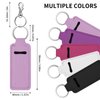 OKAMMY 5 Pcs Chapstick Keychain Lip Balm Holder - Portable Chapstick Holder Key Chain Lip Gloss Holder Keychain with Clip Gift for Women