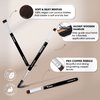 Eyebrow Brush - Duo Eye Brow Spoolie - Angled Eyeshadow Eyeliner - Precision Flat Definer - Small Shader - 3 Piece Makeup Brush Set - Cruelty Free Synthetic Bristles