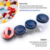 Portable Detachable 4 Compartments Pill Vitamin Box, Waterproof Travel Pill Case Holder Bottle with handle. Purse Pocket Outdoor Hiking Camping Organizer Container