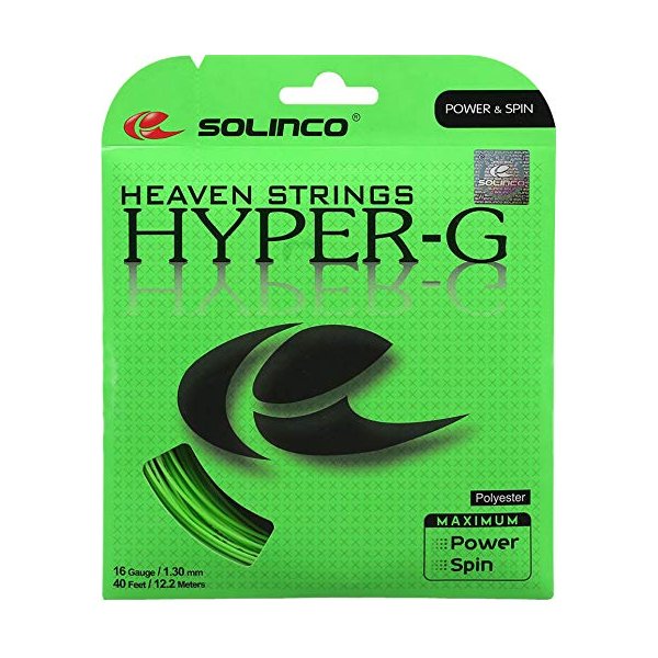 Solinco Hyper-G Heaven Strings Poly (Polyester) 17 Gauge / 1.20mm Tennis Racquet String Sets 8-Pack (8 Sets Per Order) - Best for Spin, Control, and Durability