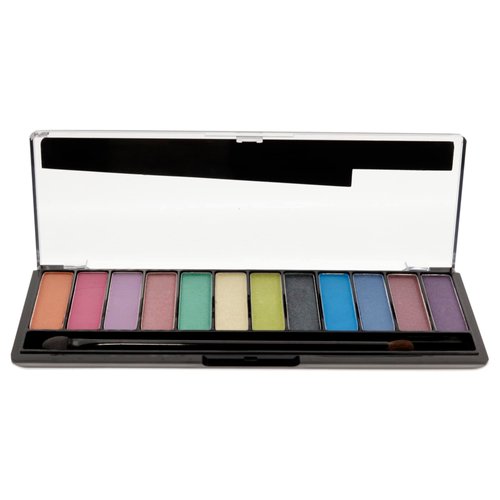 Rimmel London Magnif'Eyes Eyeshadow Palette, 12 Shades, Blendable Formula, Versatile, 011, Rainbow, 0.5oz