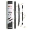 Microblading Eyebrow Pencil,2-in-1 Dual-Ended Eyebrow Pen with 2 Tip brow pen and Precise Brush-Tip,Brow Pen for Natural Waterproof and Long-Lasting Brows (Dark brown)