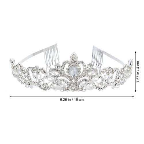 Prom Queen Satin Sash Graduation Wedding Crown with Comb Set Bridal Tiaras Party Accessories Headband Jewelry Headdress for Women Girls
