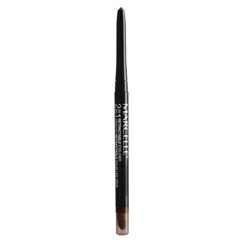 Marcelle 2-in-1 Retractable Eyeliner, Brown, Waterproof, Easy-To-Smudge, Smokey Eye, Long-Lasting 12h, Fragrance-Free, Hypoallergenic, Cruelty-Free, 0.31 g