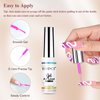 eodci Nail Art Liner Set 6 Pcs Black White Red Gold Silver Glitters Colors Paint Swirl Built Thin Brush in Bottle Soak off Led Lamp Gel Liner Nail Polish Manicure Kits