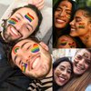 JOEHAPY 48 PCS Gay Pride Tattoos Temporary, Rainbow Temporary Tattoos For Women Men Kids Adults, LGBT Pride Face Tattoos Accessories, Rainbow Face Stickers, Pride Equality Parade Festival Party Celebrations Body Art
