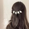 Generic 30 PCS Small White Flower Hair Clips Cute Floral Small Hair Pins Decorative Sweet Hair Barrettes for Women Girl Wedding Bridal Hair Accessories Daily Use Mini Hair Pins