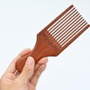 MANETURAL Beard Pick for Men 7" Handmade Afro Hair Comb - Wooden Grooming Tool for Men, Women with Wavy, Kinky, Curly Hair - Anti-Static Styling Precision"