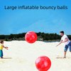 GCQJOQ 12 Pcs 9 Inch Marbleized Bouncy Balls for Kids Kick Balls Inflatable Sensory Balls for Beach School Playground Indoor/Outdoor Play Balls - Red