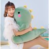 DUANMUL Cute Fat Dinosaur Plush Toys, Soft Stuffed Animals Toys Dolls, Dino Plushies, Cute Birthday Gifts for Kids Girls Boys (Green,8in)