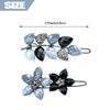 DonLeeving 2 PACK Crystal Flower Leaf Hair Clips Fashion Sparkly Glitter Rhinestones Hair Barrettes Hairpin Hair Styling Accessories
