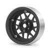 MORLORDY 4PCS RC 2.2 Beadlock Wheels Aluminum Alloy 2.2 inch Wheel Hubs Rims For 1/10 Scale RC Crawler Car SCX10 SCX10 II 90046 SCX10 III AXI03007 D90 TRX4 CC01 Upgrades - Black