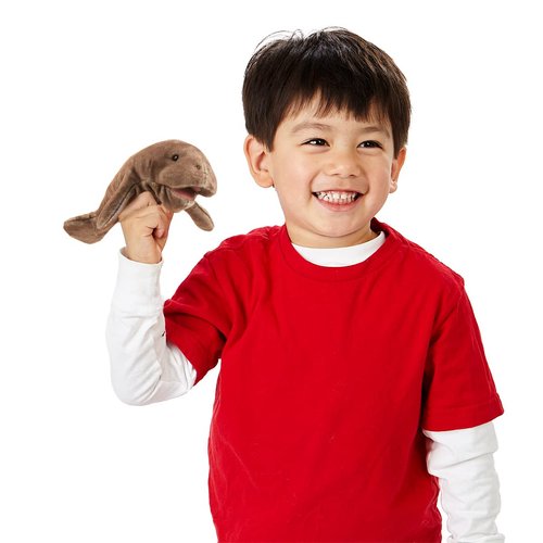 Folkmanis Mini Manatee Finger Puppet, Gray