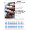 Semi Cured Gel Nail Strips | Nude Gradient 20pcs Semi Cured Gel Nails Sticker | Gel Nail Wraps UV for Home Nails DIY