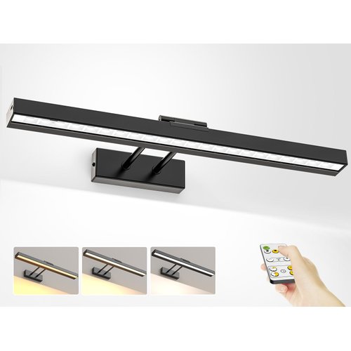 PESUTEN Picture Light Battery Operated, 16in Wireless Art Light for Paintings 3CCT Dimmable Recharging Battery Picture Light with Remote Control for Gallery Dartboard Art Bedroom Bathroom
