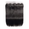 ALLRUN Straight Human Hair Bundles with Frontal 13x4 Ear to Ear Brazilian Straight Virgin Hair 3 Bundles with Lace Frontal Human Hair Extensions(14 16 18+14Lace Frontal)