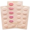 BRAWNA [ 3 Pack ] 3D Lip PMU Practice Skin - Soft Silicone Lip Blush Practice Skin with Human Skin - Like Texture - 10 Lip Shapes - Lip Tattoo Practice Skin – PMU Supplies