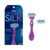 Schick Hydro Silk Moisture Women's Razor | 5-Blade Razor for Women | Moisturizing Razor for Women | 1 Handle & 2 Razor Blade Refills