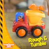 Construction Toy Truck Set for Toddlers Ages 1-4 - Push & Pull Friction Trucks, Matching Book - BPA Free Cars for Boys & Girls