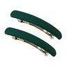 2 Pack Curved Matte French Barrettes for Thick Hair Fine Hair Clips Metal Spring Clips Barrette Ponytail Hair Grip No Slip Grip Workouts Hairpins Chic Styling (Green)