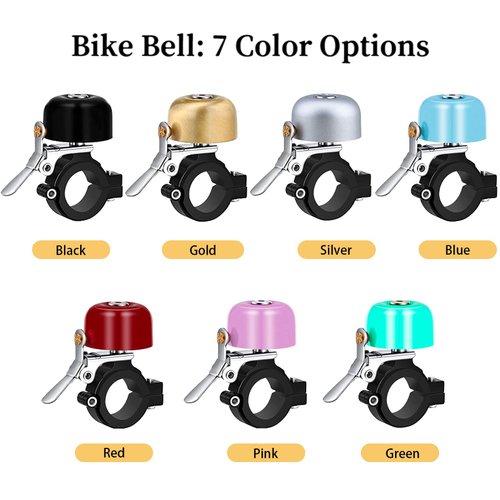 Greallthy Bike Bell Classic Brass Bicycle Bell,Bike Bells for Adults Kids,Loud Sound Bicycle Bell Fit for 0.87-1.25in/22.2-31.8mm Bicycle Handlebars,Road Mountain Bike Accessories.