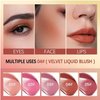 Liquid Blush Makeup, Soft Cream Liquid Blush Makeup Wand,Matte Creamy Blush for Cheeks,Cream Liquid Blush, Natural-looking, Smudge Proof, Long Lasting, Blendable Blush Stick Cosmetics (04#)