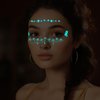 Konsait 24 Sheets Glow in the Dark Tattoos Face Tattoos for Women Girls Temporary Tattoos for Women Glow Tattoos Mermaids Butterfly Tattoos Blue Tattoos for Kids Luminous Body Make Up Fake Tattoo