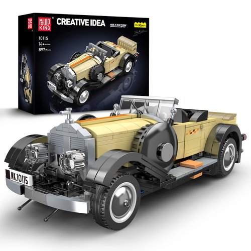 Mould King 10115 Classic Cars Building Kits, MOC Vintage Car Model Building Blocks Set, Gift for Kids Age 8+/Adult Collections Enthusiasts(897+ Pieces, Static Version)