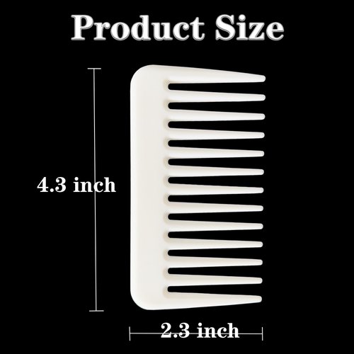 Mini Wide Tooth Comb,Small Travel Purse Hair Detangling Comb Beard Comb for Curly Wavy Hair Portable Care Comb Shower Comb Travel Combs for Men Women - Best Styling Comb for Wet,Dry,Long Hair