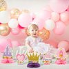 ArowlWesh 12Pcs Floral Princess Party Honeycomb Centerpieces Princess Theme Party Decorations Supplies Pink and Gold Castle Crown Carriage Baby Shower Birthday Table Toppers for Girls