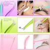 6pcs Eyelash Tweezers Lash Extension Tweezers for False Lashes,Eyelash Tweezers for Lash Clusters Metal Lashtweezers for Eyelash Extensions with 6 PCS Lash Applicator Tool