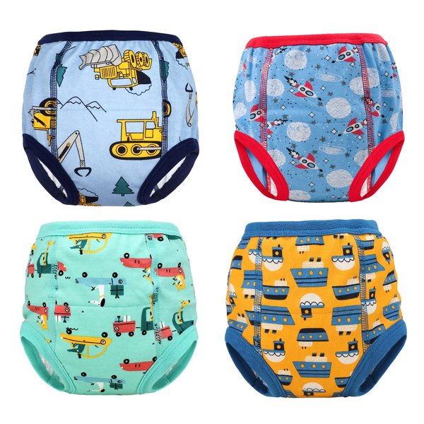 MooMoo Baby Training Underwear 4 Packs Absorbent Toddler Potty Training Pants for Boys and Girls-Cotton Animal Print 6T